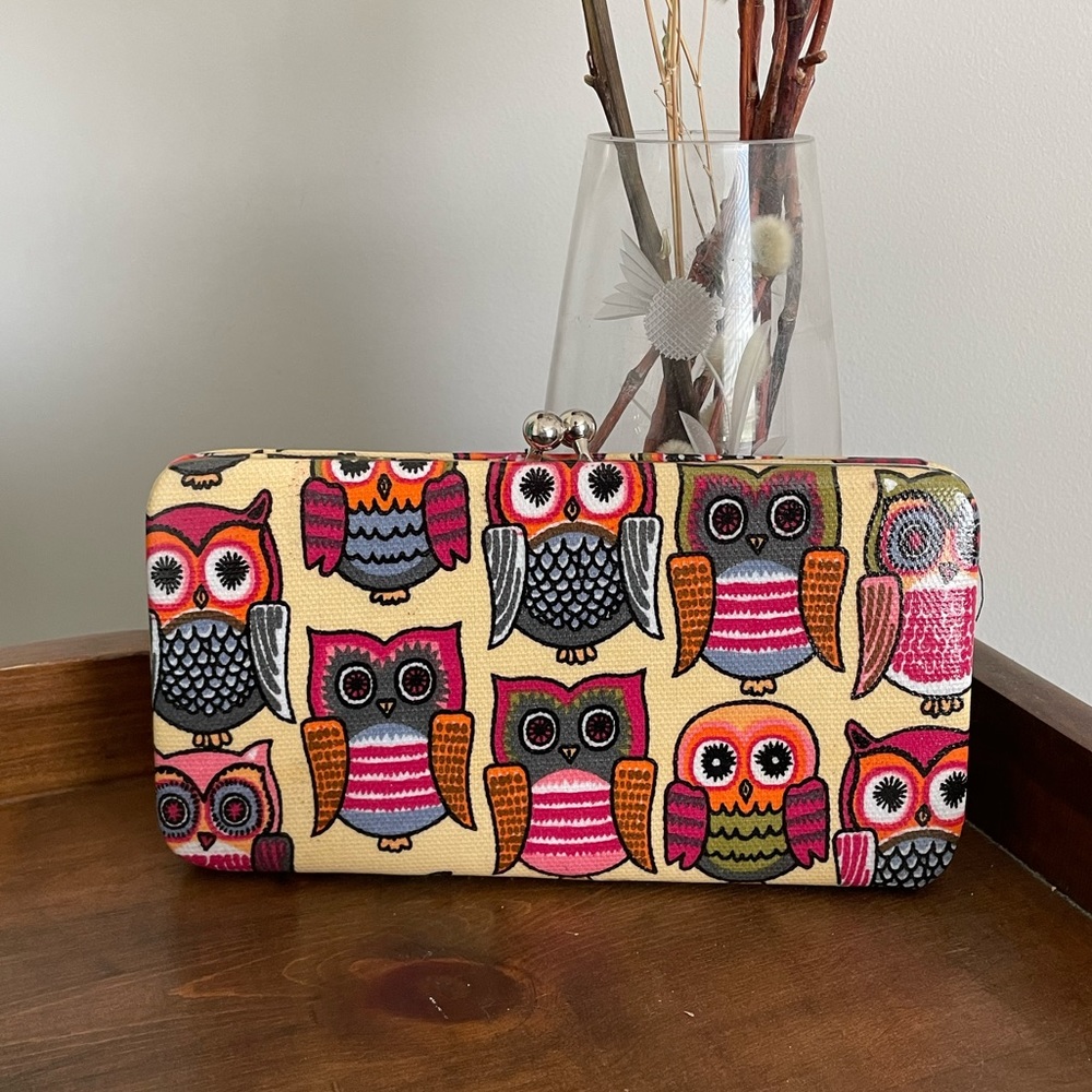 3/25$ cart 🛒 Novelty print owl wallet NWT